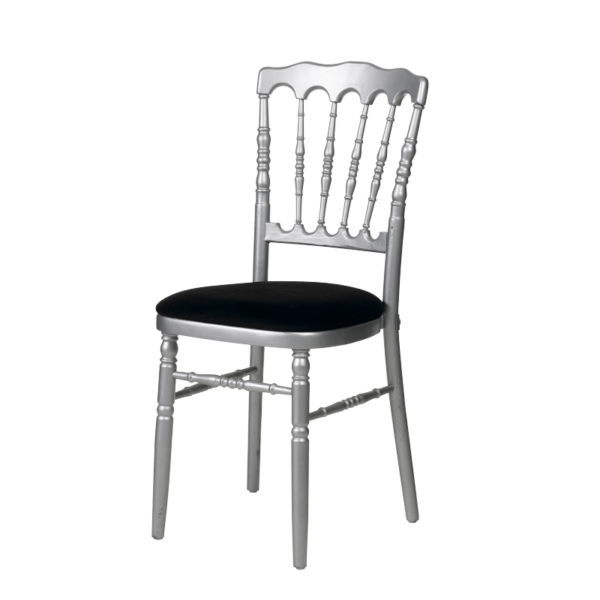 Location chaise napoléon argentée