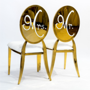 Location Chaise Marié "Mr" - dorée