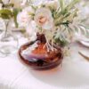 92161 Vase Izaac verre fumé marron glacé