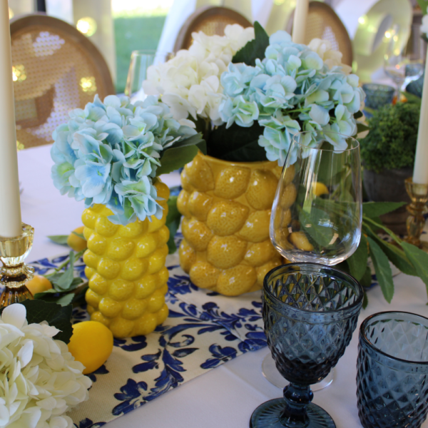 Vase Citron "Limone" jaune H 18 cm