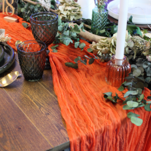 Chemin de table Cheesecloth- ORANGE