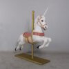 Location Cheval de carrousel licorne rose