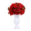 Location boule de fleurs rouge/bordeaux D60cm