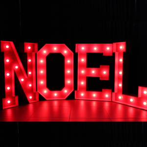 Grandes lettres "NOEL" lumineux ROUGE - H1m20