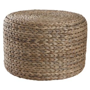 Location pouf rond en jacinthe