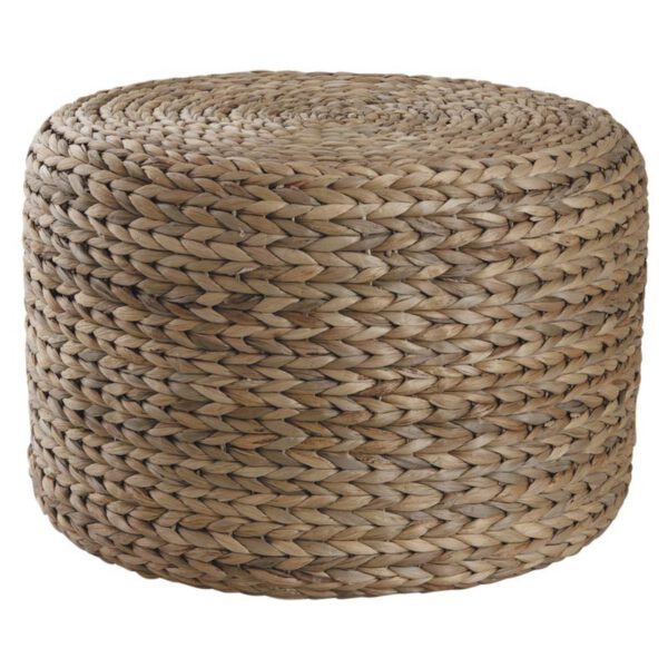 Location pouf rond en jacinthe