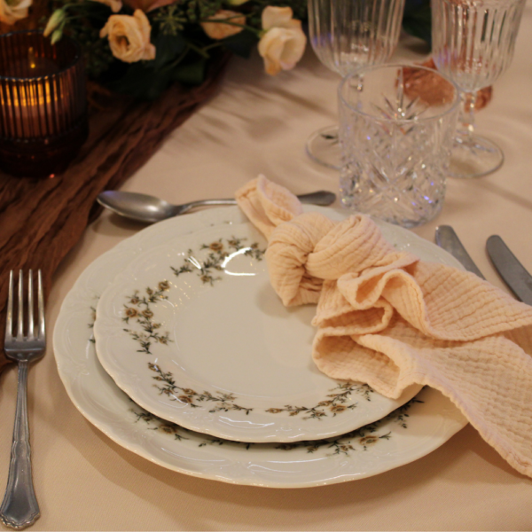 Assiette creuse Rétro bord fleurs ROSALIE D23.5cm