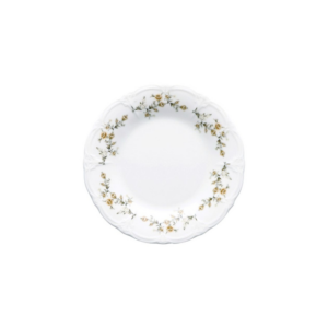 Assiette plate Rétro bord fleurs ROSALIE D21cm