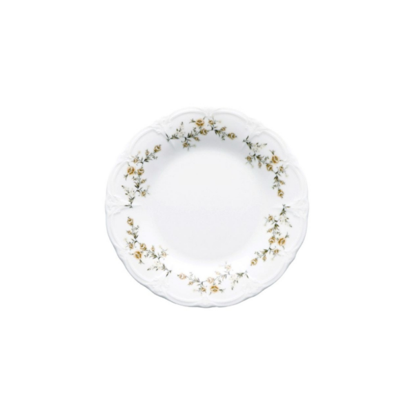Assiette plate Rétro bord fleurs ROSALIE D21cm