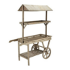 Location chariot candy bar en bois brut