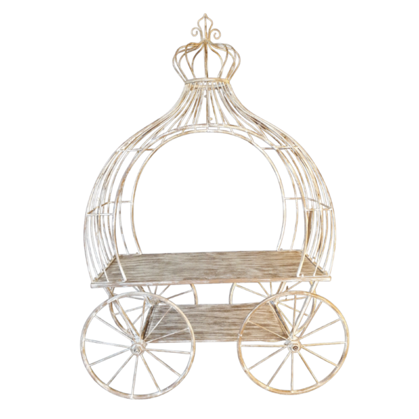 Location Carrosse en métal effet bois H224cm