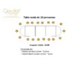 Location table ovale 18 personnes