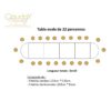 Location table ovale 22 personnes