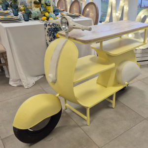 Console type VESPA coloris JAUNE