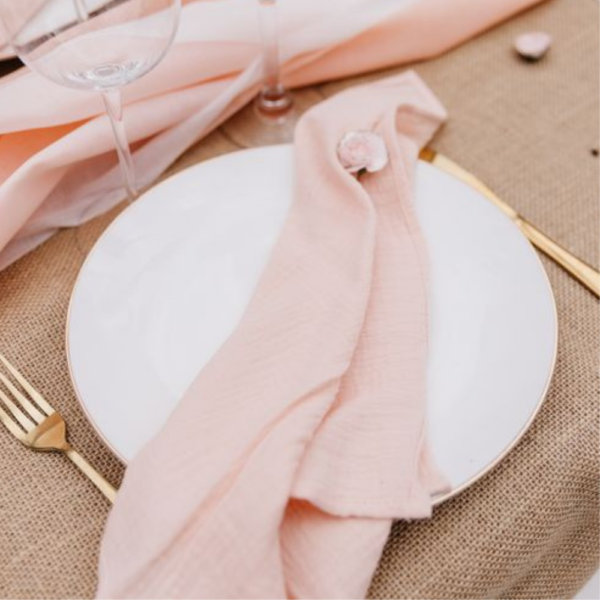 Serviette Gaze de coton - BLUSH