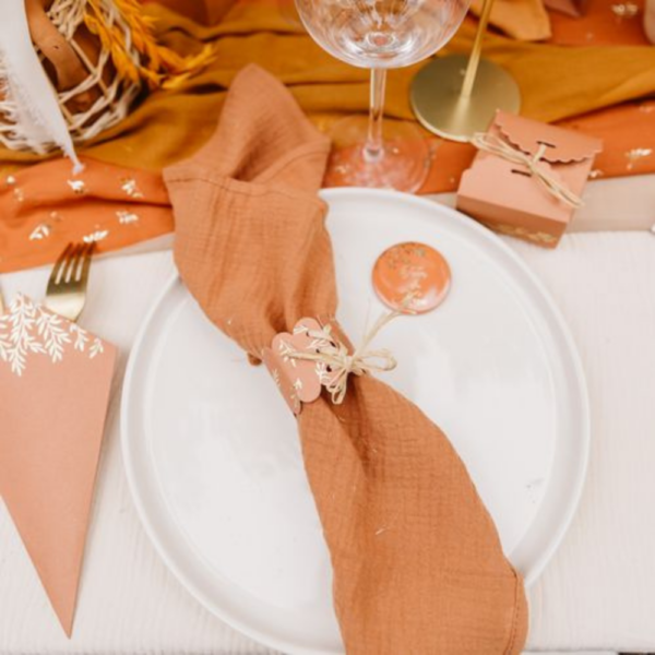 Serviette Gaze de coton - TAUPE