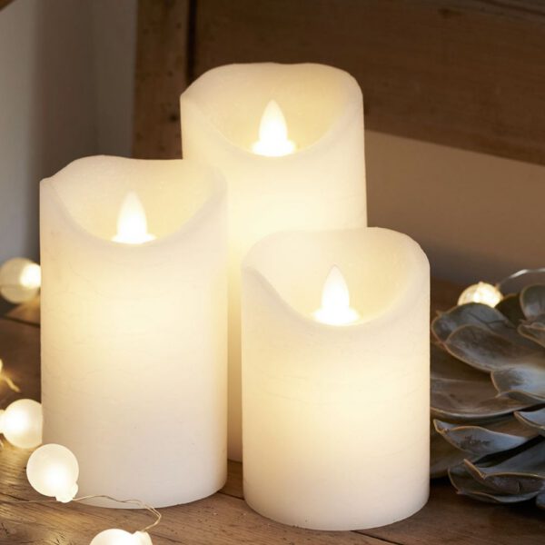 Bougie led en cire -H10cm