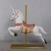 Location Cheval de carrousel licorne rose