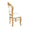 Location fauteuil baroque blanc et doré