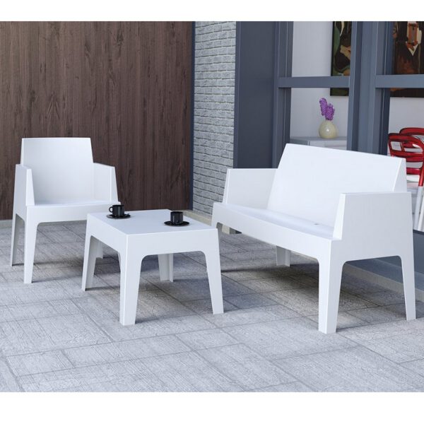 Location canapé lounge Box - Blanc