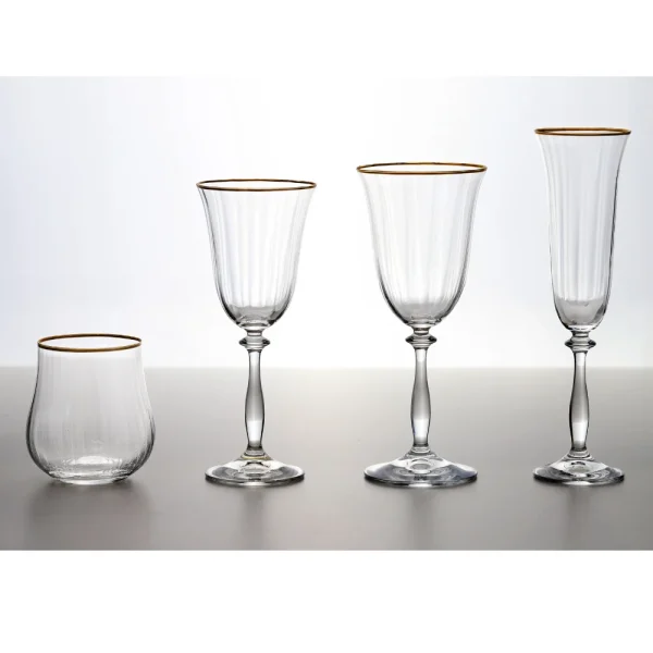 Verre à eau LYSE -liseret Or 35cl