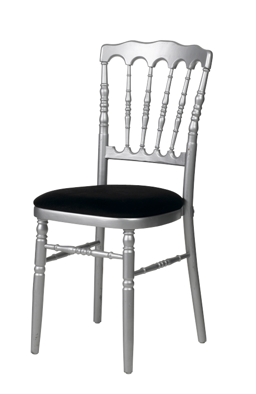 Location chaise napoléon argentée