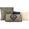 Location coussin jute & coton Noir -Motifs ethniques 30*50cm
