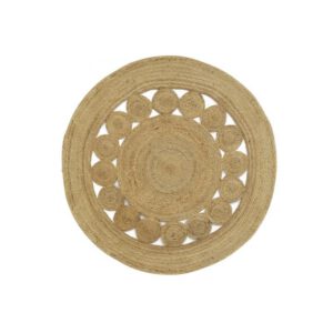 Location tapis rond de jute Rosace D 150 cm