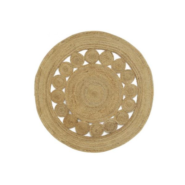 Location tapis rond de jute Rosace D 150 cm