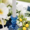 Bougeoir Salvia verre mat bleu roi H 11 cm