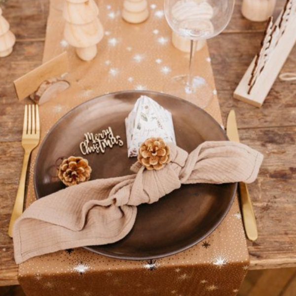 Serviette Gaze de coton - TAUPE