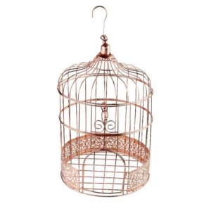Location cage à oiseau cuivrée