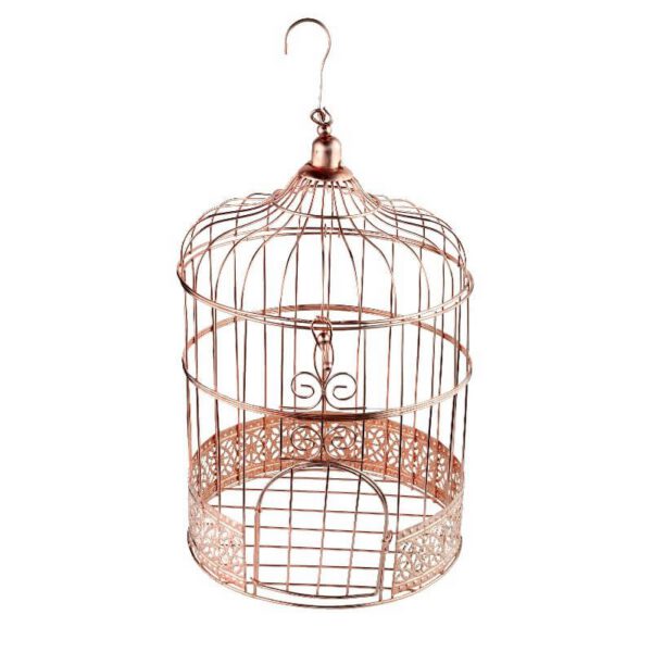 Location cage à oiseau cuivrée