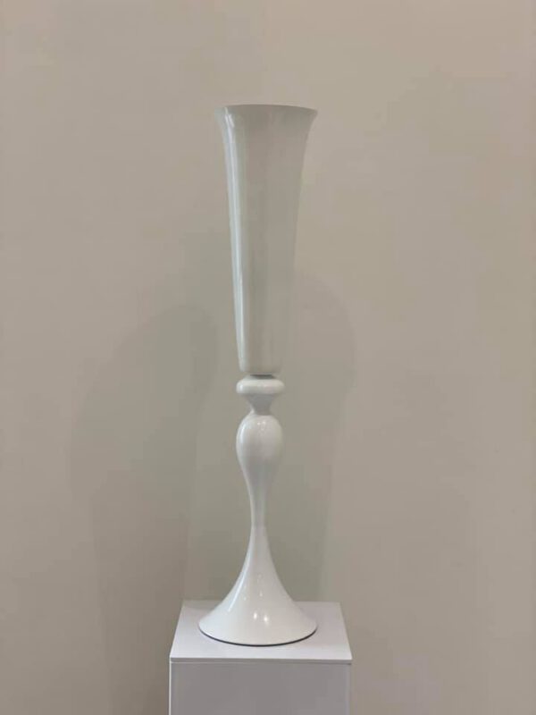 Location vase tulipe blanc H 78 cm