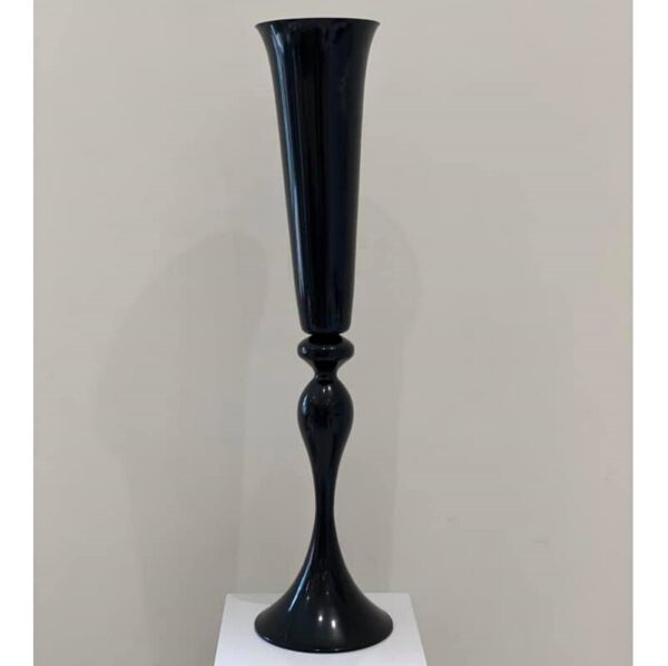 Location vase tulipe noir H 78 cm