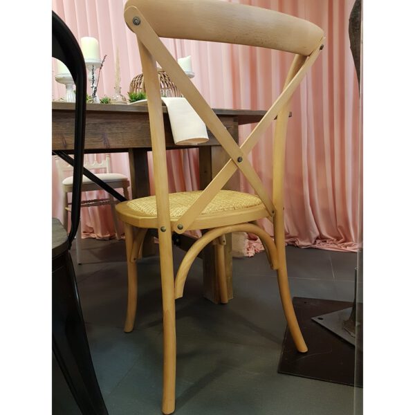 Location chaise bistrot Wood - Bois clair