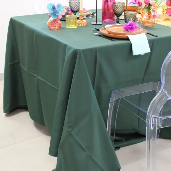 Nappe rectangle en tissus- 150*300cm -VERT FORET