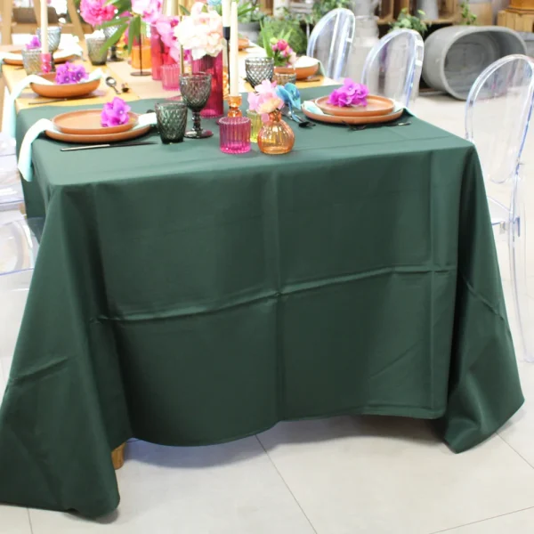 Nappe rectangle en tissus- 150*300cm -VERT FORET