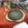 Nappe ronde en tissus D290cm - Terracotta