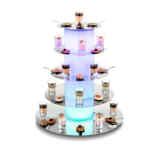 Présentoir buffet lumineux rectangle Festif Light H19.6cm