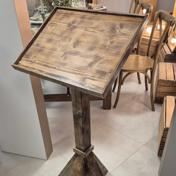 Pupitre en bois blanc- BOHO (design carré)