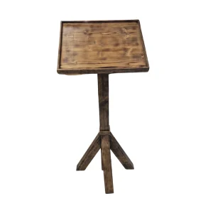 Pupitre en bois blanc- BOHO (design carré)
