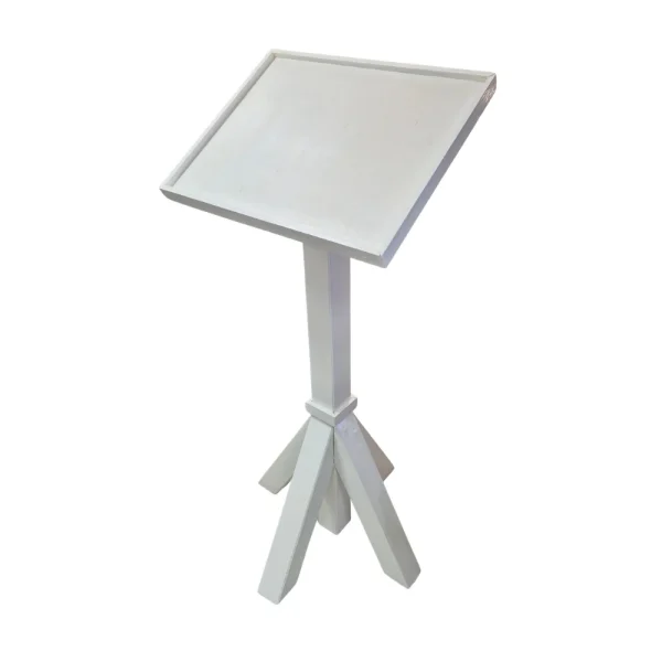 Pupitre en bois blanc- BOHO (design carré)