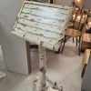 Pupitre en bois blanc- BOHO (design carré)