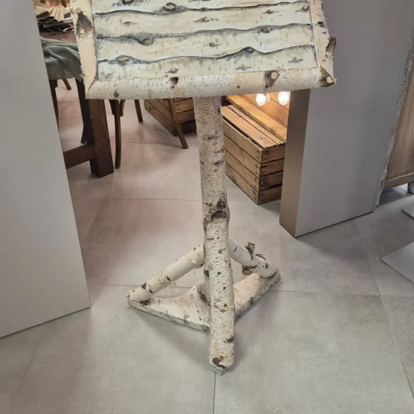 Pupitre en bois blanc- BOHO (design carré)