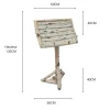 Pupitre en bois blanc- BOHO (design carré)