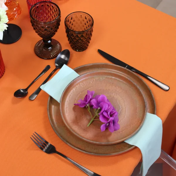 Nappe rectangle en tissus 300*180cm -ORANGE Nappe rectangle en tissus 300*180cm -ORANGE