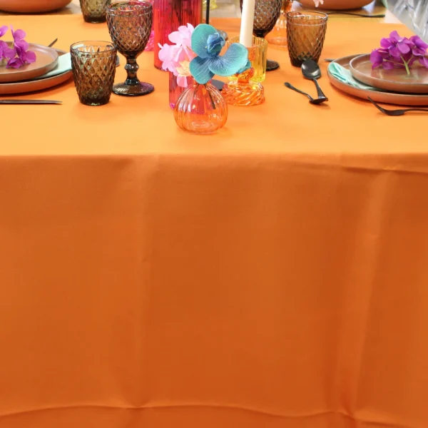 Nappe rectangle en tissus 300*180cm -ORANGE Nappe rectangle en tissus 300*180cm -ORANGE