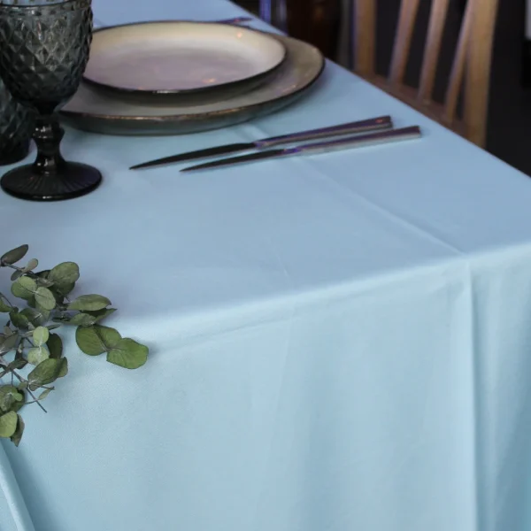 Nappe ronde en tissus D290cm - BLEU CIEL