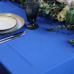 Nappe ronde en tissus D290cm - BLEU ROI